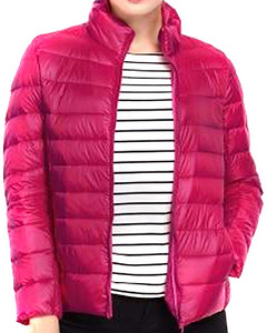 Fuksiaroosa ilus tepitud jope-sulejope, XL-2XL-50-52, uus (2 foto / 5)