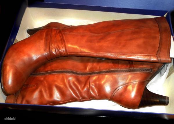 Caprice высокие коричневые кожаные сапоги, 40, новые (фото #8)