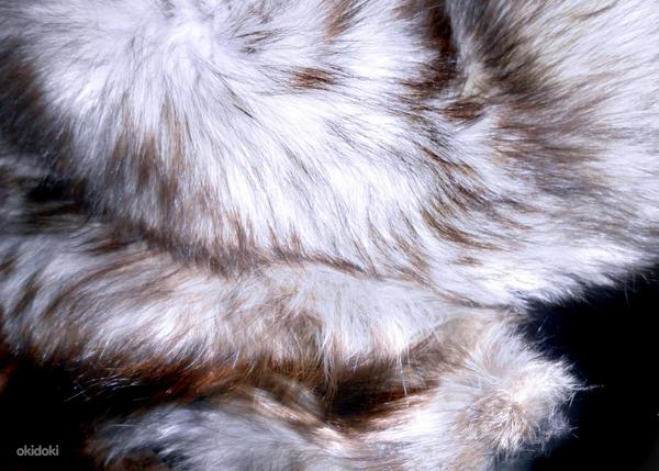 Шикарный воротник из меха полярной лисы-песца (фото #4)