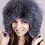 Шикарная шапка-капюшон из серебристой чернобурой лисы, новая (фото #1)