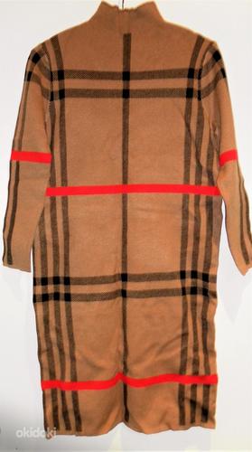 Новое теплое коричневое платье в клетку (L/XL) (фото #9)