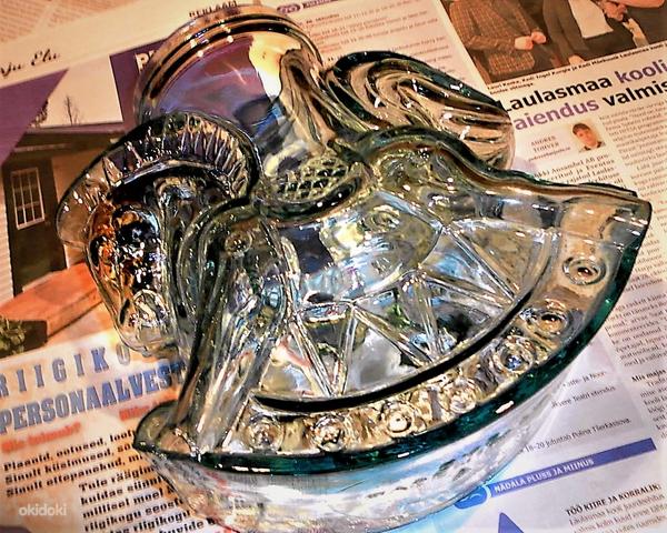 Большая стеклянная ручной работы ваза в виде лошади (фото #2)