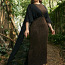 Pidulik must-pronks pikk kleit šifooni šhlefiga, 2XL, uus (foto #3)