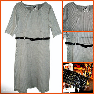 Эффектное офисное платье-футляр -стрейч, 44-48-XL-2XL (3 фото из 7)