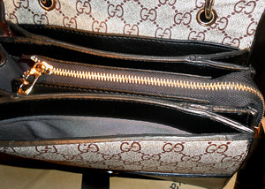 Gucci stiilne must- beezi mesilasega käekott-õlakott (4 foto / 9)