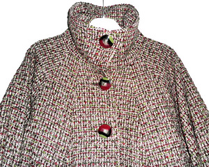 Per Uno efektne beež -roheline-bordoo k/s mantel, 44-UK16-XL (5 foto / 10)