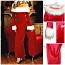Miss Santa комплект-красное платье c мехом и чулки, S-M (фото #1)