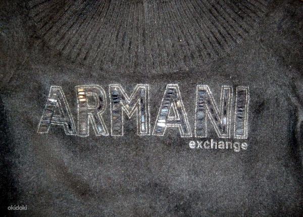 Armani Exchange черный теплый свитер с ангорой, L-XL, новый (фото #6)