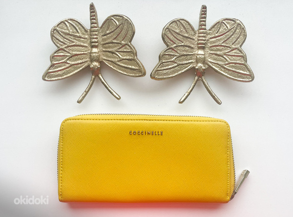 Coccinelle nahast rahakott, kollane