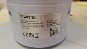 LOT! Klarstein Mana 10035781 ventilaator torn (5 foto / 5)