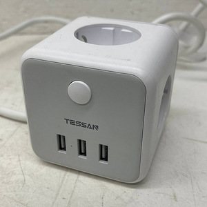МНОГО! Удлинитель Tessan TS-301 Белый (3 фото из 7)