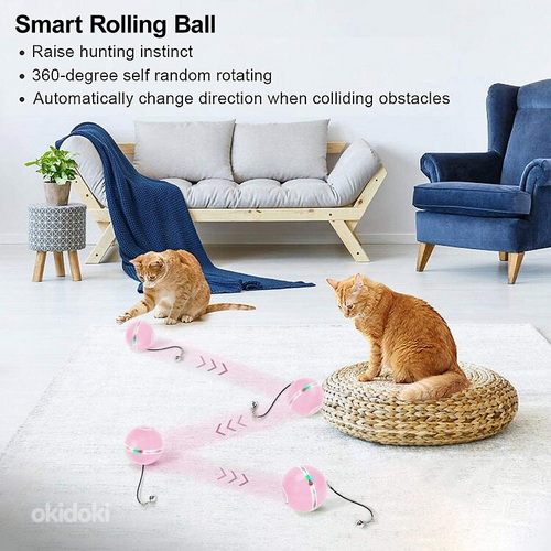 Интерактивная игрушка, кошачий шарик USB LED WWVVPET (фото #5)