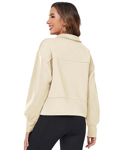 ANGGREK Абрикосовый женский свитшот на молнии M,XL (2 фото из 2)
