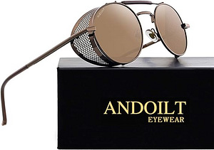 LOT! ANDOILT Steampunk ümarad päikeseprillid UV400 (1 foto / 6)