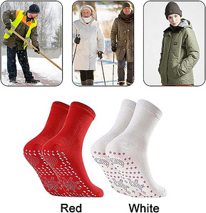 LOT! UUS Termosokid 39-46 Punane, valge sokid Unisex (2 foto / 6)