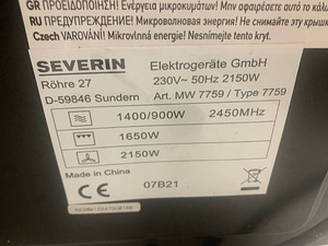 LOT! Mikrolaineahi SEVERIN MW 7759 Roostevaba teras (4 foto / 8)