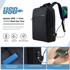 LOT!UUS Sülearvuti seljakott Victoriatourist, must 15,6 USB (5 foto / 5)