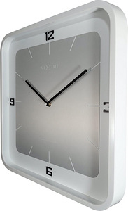 LOT! UUS Vaikne NeXtime Seinakell, valge, 40 x 40 x 4 cm (4 foto / 9)