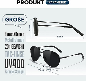 WearPro polariseeritud päikeseprillid, rohelised kuldne raam (6 foto / 6)
