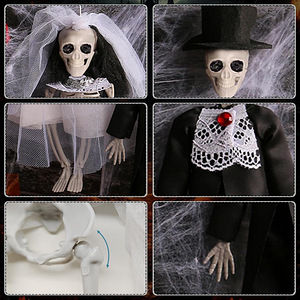 LOT! GZWY Halloweeni kaunistused, pruudi ja peigmehe luustik (3 foto / 10)