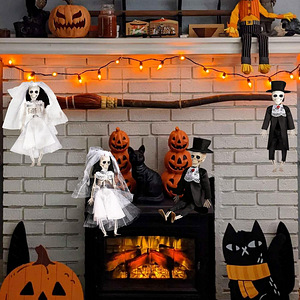 LOT! GZWY Halloweeni kaunistused, pruudi ja peigmehe luustik (8 foto / 10)