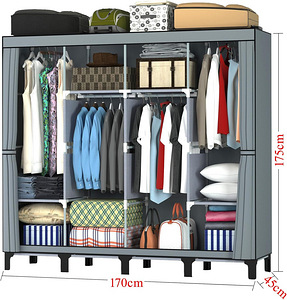 LOT! UUS LOEFME riidest riidekapp 170 x 175 x 45 cm, hall (8 foto / 9)