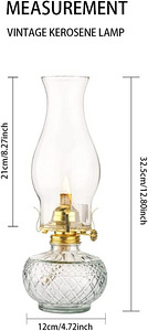 Amanigo petrooleumilamp, õlilamp, 30 cm, hõbedane (3 foto / 7)
