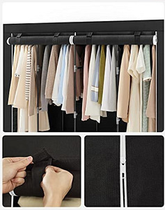 LOT! UUS Tekstiilist riidekapp Songmics RYG094B02, must (8 foto / 8)