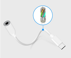 Xiaomi Huawei lisakaabel adapter kõrvaklappide jaoks (2 foto / 3)