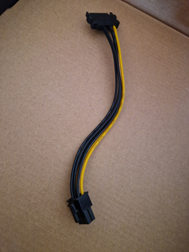 Molex SATA 15pin Male; PCI 6pin Female