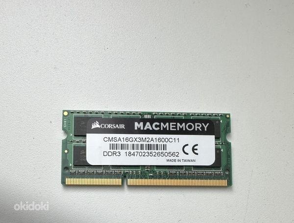 16GB, RAM, DDR3, SODIMM, Corsair, mälu, macmemory