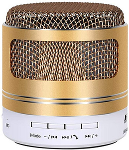 Kaasaskantav kõlar, Bluetooth MP3 FM, kuldne (2 foto / 6)