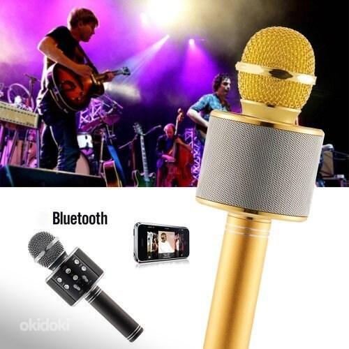 Караоке микрофон, беспроводной c Bluetooth и эффектами измен (фото #10)