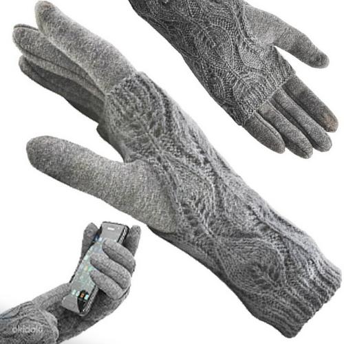 Сенсорные перчатки, серые (фото #2)