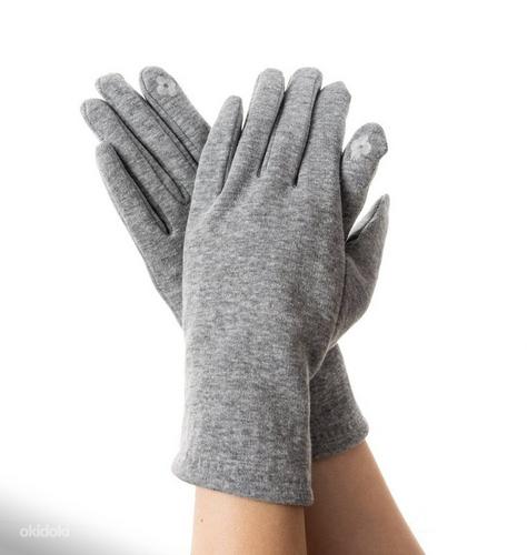 Сенсорные перчатки, серые (фото #3)