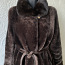 Пальто , шуба из мутона, норковый воротник (фото #1)