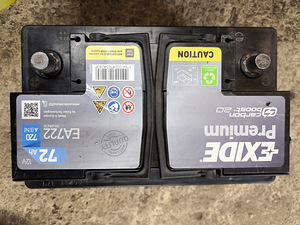 Aku exide 72ah 720a diisel (1 фото из 2)
