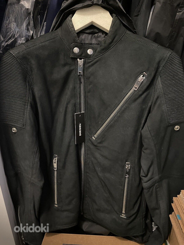 Замшевая мотоциклетная куртка DIESEL L-Mackson из нубука (фото #3)