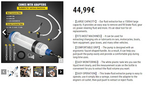 VEVOR 1,5 l. Õli ja käigukasti vedeliku pump (2 foto / 7)