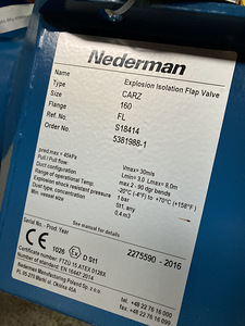 Nederman carz plahvatusisolatsiooni klapp (4 foto / 7)