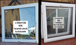PVC aknad 7tk
