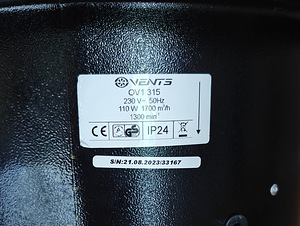 Tõmbeventilaatorid Vents OV1 250 ja 350 + regulaatorid (3 foto / 4)