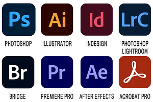 Adobe Photoshop Illustrator InDesign Premiere Acrobat Pro (1 foto / 1)