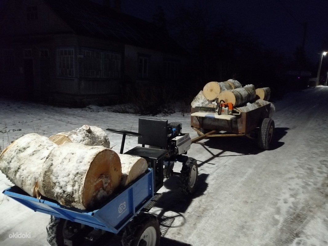 Мини-трактор, мотоблок, ковш для снега, дробилка, прицеп (фото #7)