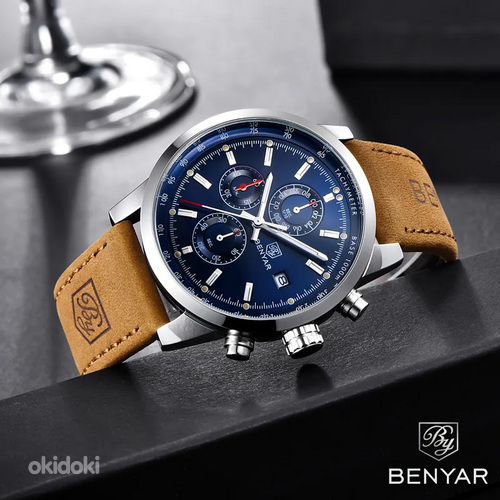 Стильные мужские часы B&Y BENYAR (фото #2)