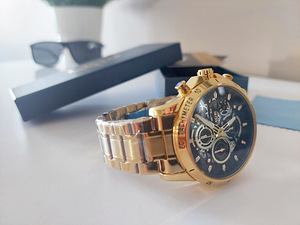 Классические мужские часы LIGE - Gold Edition