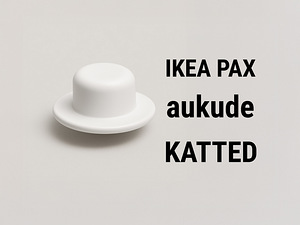 IKEA PAX kappide aukude katted komplekt 400 tk - WHITE (1 foto / 3)