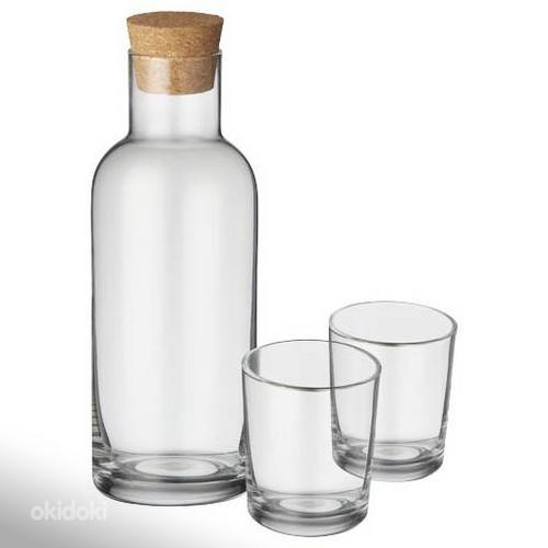 Графин для питья с крышкой и 2 стакана. Новый. (фото #3)