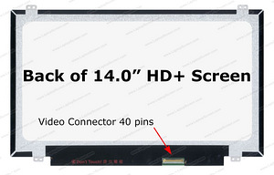 SÜLEARVUTI EKRAAN 14 HD+ 1600x900 LED 40pin (1 foto / 2)