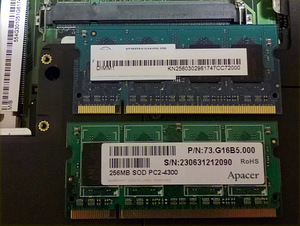 DDR2 PC2-4300 SOD 2 X 256MB Apacer (3 foto / 3)